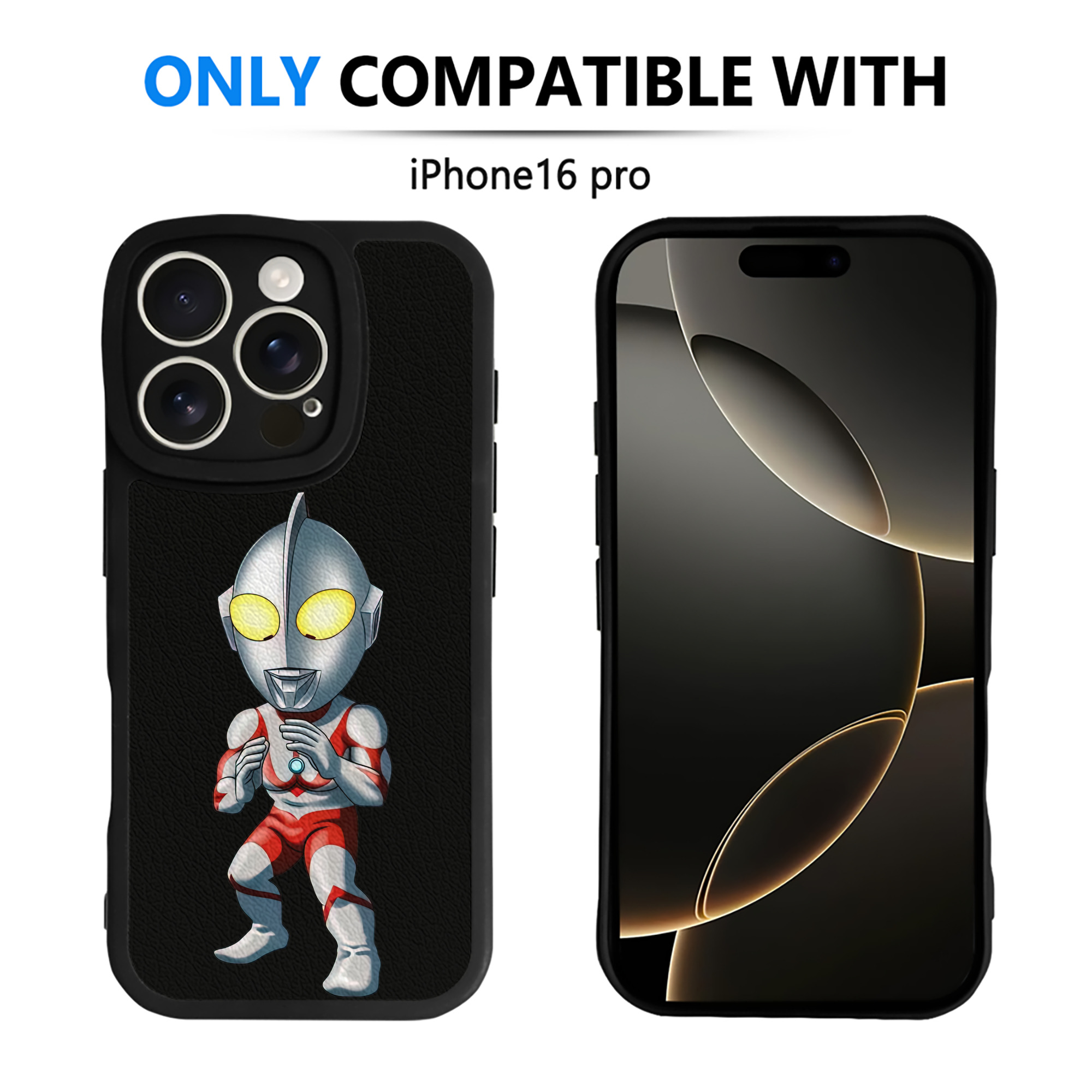 （画像用） ウルトラマン Ultraman 【iPhone 16シリーズ対応】シリコンスマホケース（レザー調） 材質：シリコン